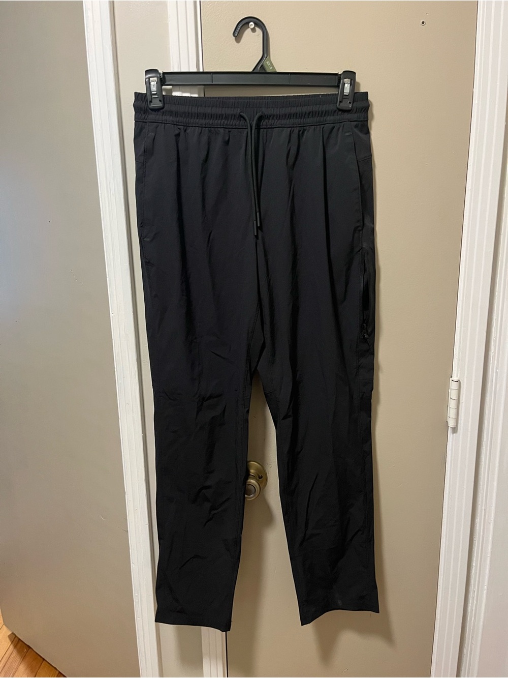 Women's Windbreaker Black Drawstring Track Pants